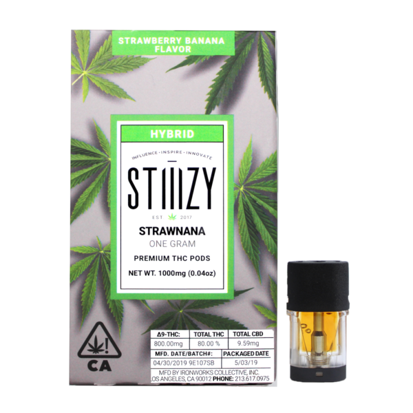 Stiiizy Strawnana 1000mg Premium THC POD 80% THC